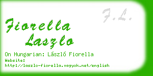 fiorella laszlo business card